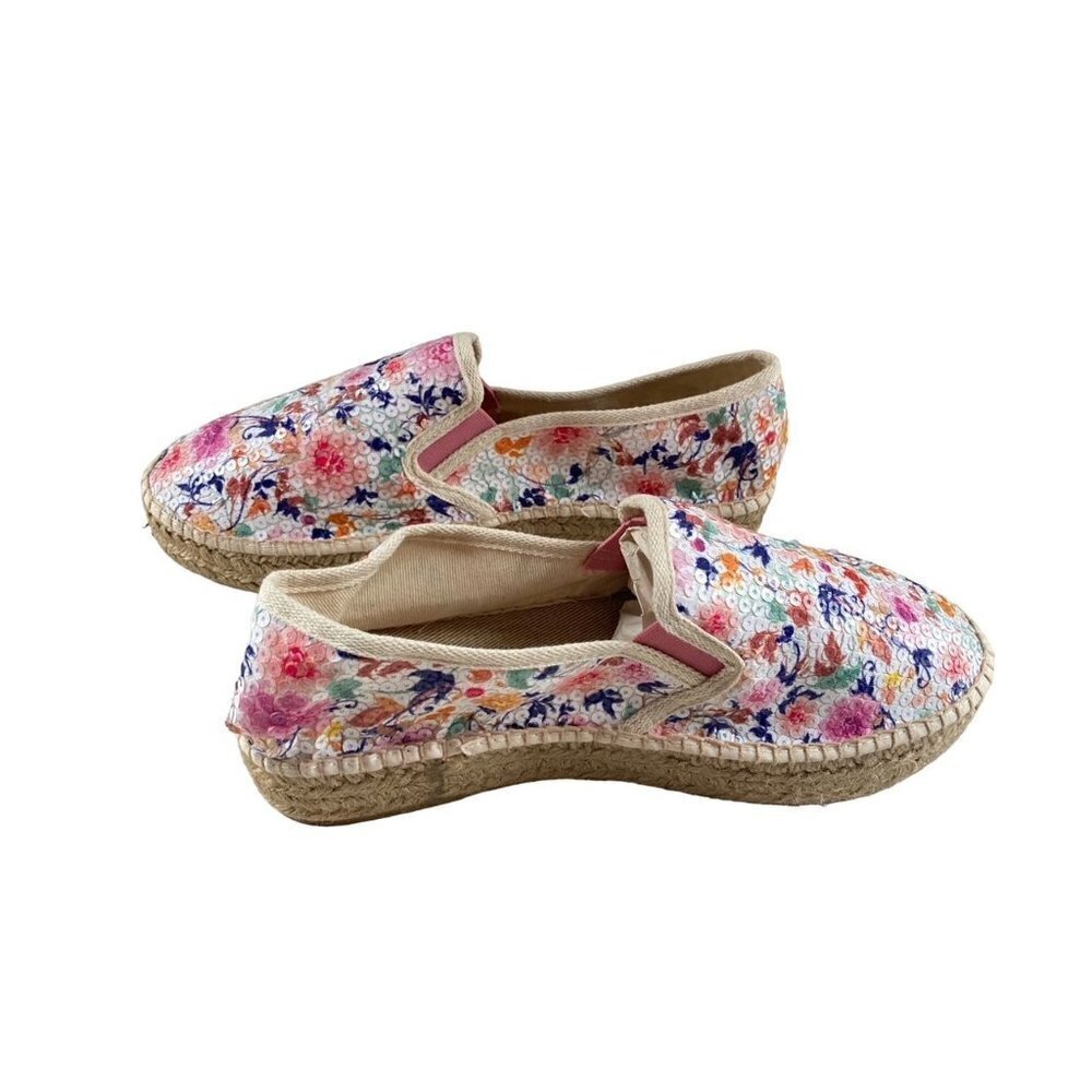 NWOT Toni Pons Fonda Floral Sequin Slip-On Espadrille Shoes Size EU 41 US 10 - Picture 2 of 7